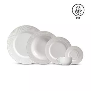 Aparelho De Jantar Split White<BR>- Branco<BR>- 20Pçs<BR>- Alleanza Ceramica