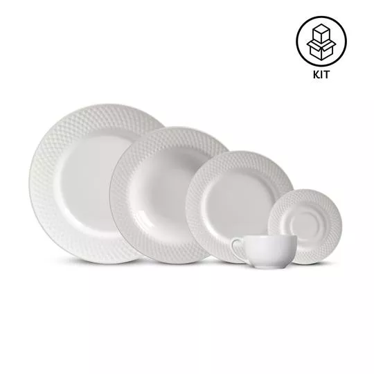 Aparelho De Jantar Split White- Branco- 30Pçs- Alleanza Ceramica