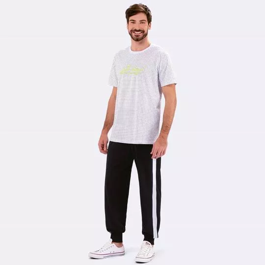 Pijama Quadriculado- Branco & Preto- Veggi