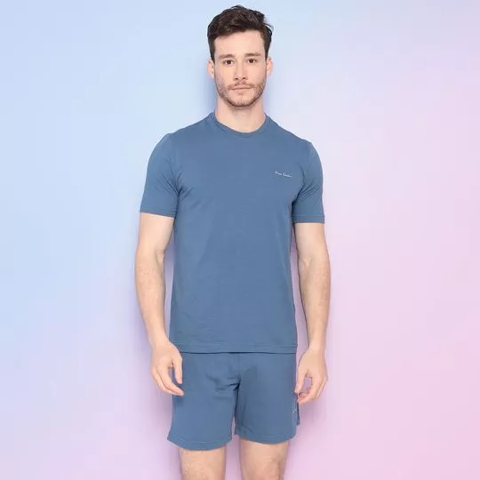 Pijama Com Recortes- Azul
