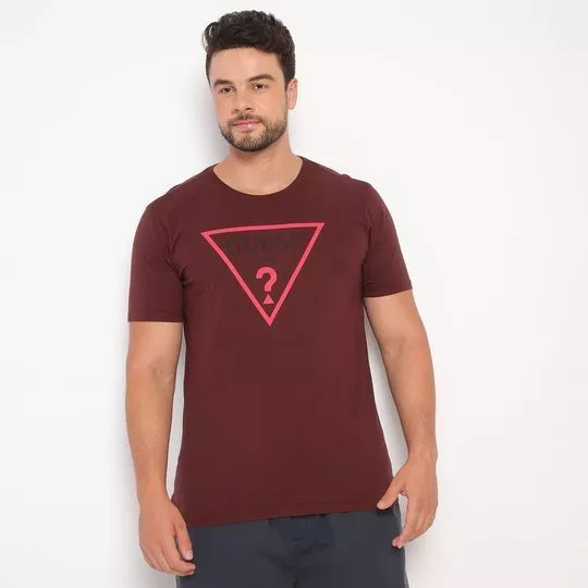 Camiseta Guess®- Bordô & Vermelha