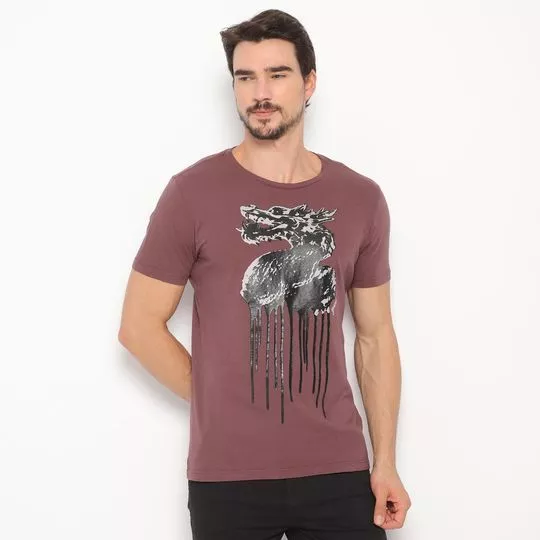 Camiseta Dragão- Marrom & Preta