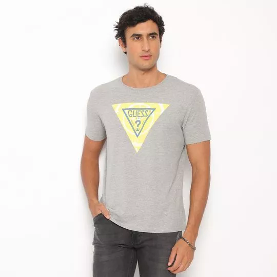 Camiseta Guess®- Cinza & Amarela