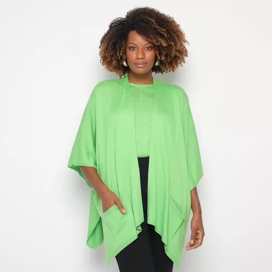 Kimono Com Recortes- Verde Claro