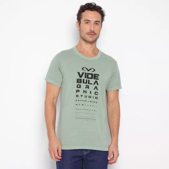 Camiseta Vide Bula®- Verde Claro & Preta- Vide Bula