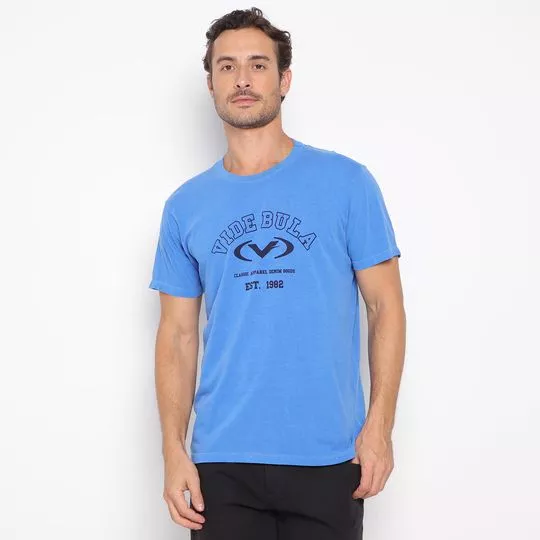 Camiseta Vide Bula®- Azul & Preta- Vide Bula