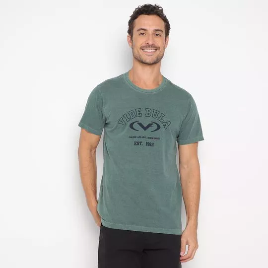 Camiseta Com Inscrições- Verde & Preta- Vide Bula