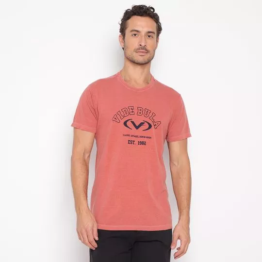 Camiseta Vide Bula®- Vermelha & Preta- Vide Bula