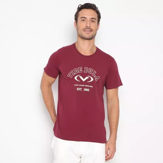 Camiseta Vide Bula®- Vinho & Branca- Vide Bula