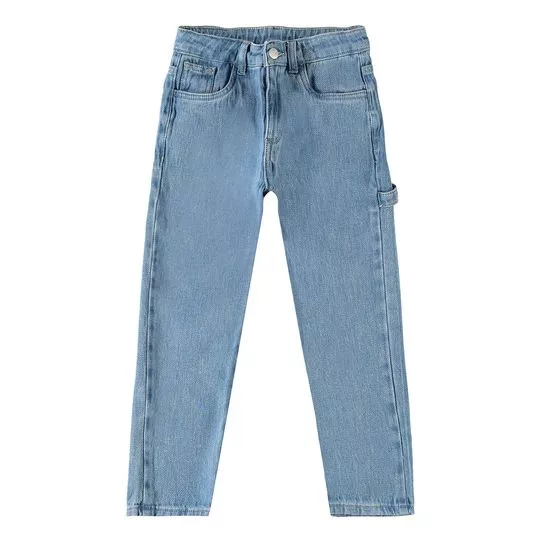 Calça Jeans Reta- Azul- Malwee Infantil