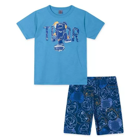 Pijama Tigor T.Tigre®- Azul & Azul Marinho