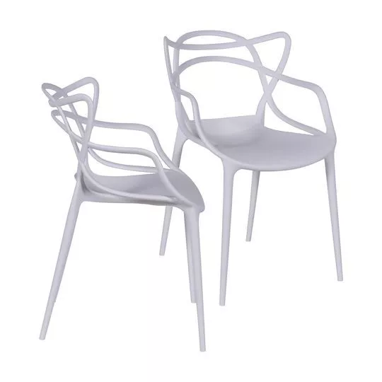 Jogo De Cadeiras Solna- Branco- 2Pçs- Or Design