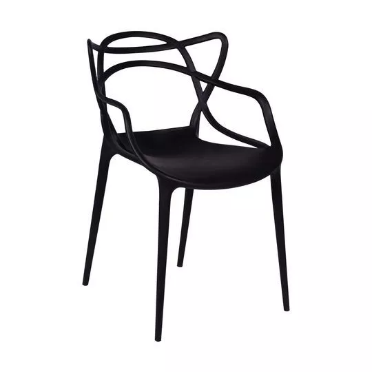 Cadeira Solna- Preta- 83,5x54x43cm- Or Design