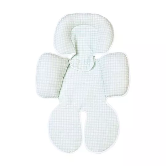 Capa Anatômica Para Bebê Conforto & Carrinho- Verde Claro & Branca- 2Pçs