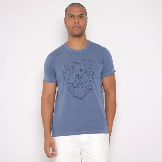 Camiseta Com Logo- Azul Marinho