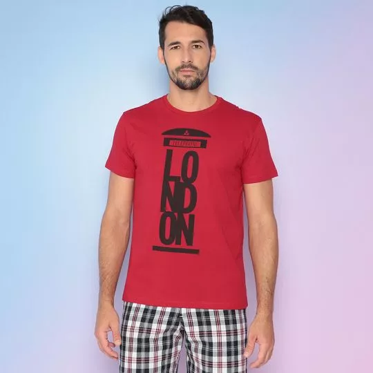 Camiseta Telephone- Vermelha & Preta