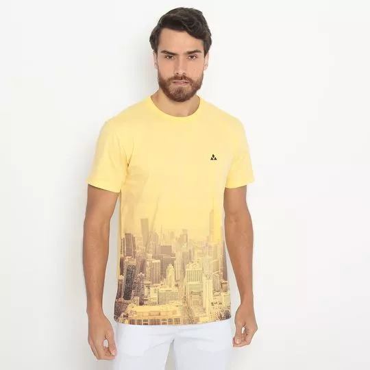 Camiseta Cidade- Amarela & Marrom