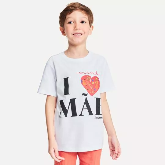 Camiseta I Love Mãe- Branca & Preta