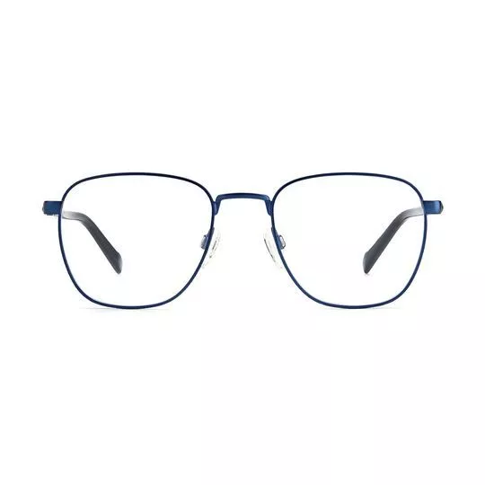 Armação Quadrada Para Óculos De Grau- Azul Escuro & Azul Marinho- Pierre Cardin