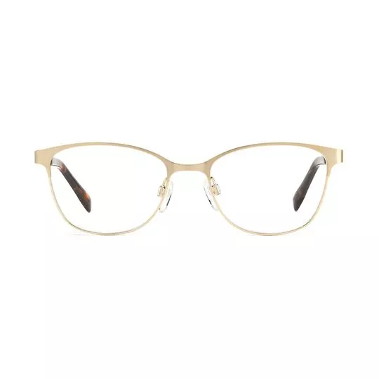 Armação Arredondada Para Óculos De Grau- Dourada & Marrom Escuro- Pierre Cardin