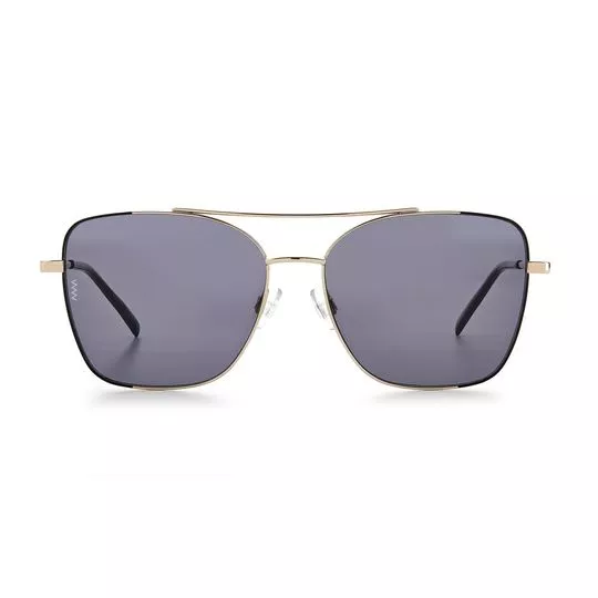 Óculos De Sol Aviador- Preto & Dourado- M Missoni
