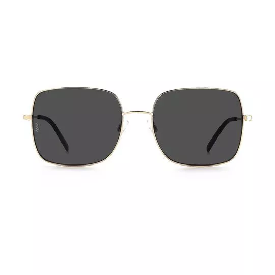 Óculos De Sol Quadrado- Preto & Dourado- M Missoni