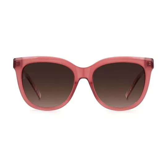 Óculos De Sol Quadrado- Rosa Escuro & Amarelo Claro- M Missoni