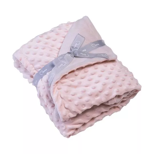 Cobertor Bubble Soft Com Forro- Rosa Claro- 85x110cm- Papi