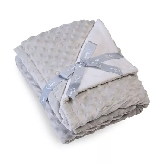 Cobertor Bubble Soft Com Forro- Cinza Claro- 85x110cm- Papi