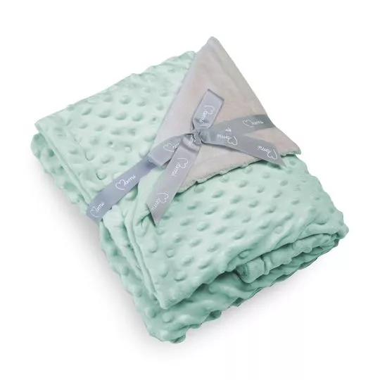 Cobertor Bubble Soft Com Forro- Verde Água- 85x110cm- Papi
