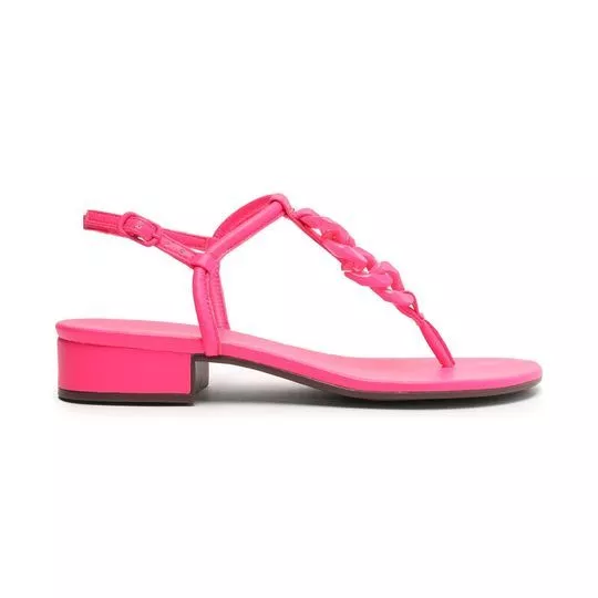 Sandália Com Corrente- Pink