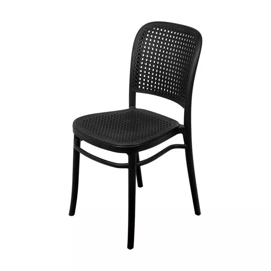 Cadeira Tramada- Preta- 83x40x40cm- Or Design