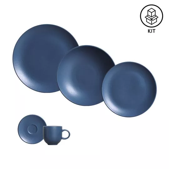 Aparelho De Jantar Coup Boreal- Azul Escuro- 30Pçs- 97ml- Porto Brasil