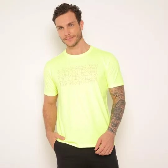 Camiseta Abstrata- Amarela & Laranja