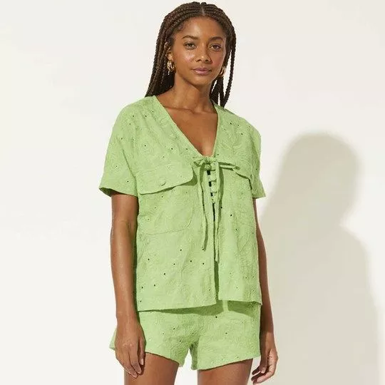 Camisa Em Laíse- Verde Claro