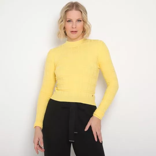 Suéter Em Tricô- Amarelo