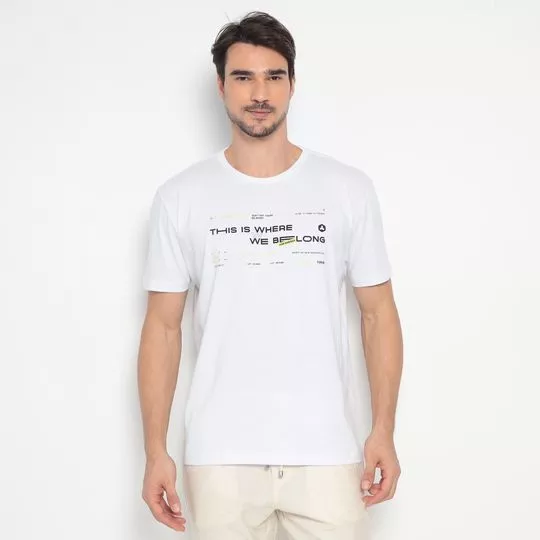 Camiseta Com Inscrições- Branca & Preta