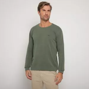 Blusão Estonado Com Bordado<BR>- Verde Militar<BR>- Club Polo Collection