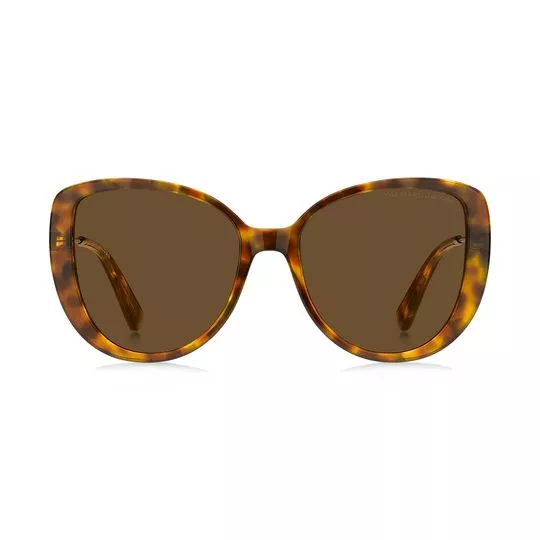 Óculos De Sol Arredondado- Amarelo Escuro & Marrom- Marc Jacobs