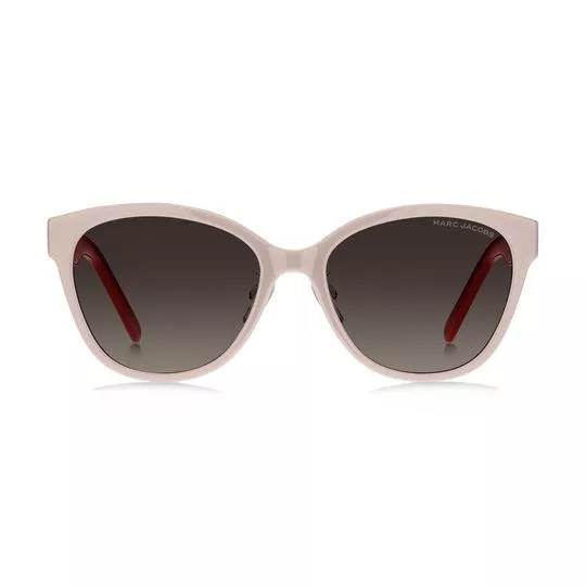 Óculos De Sol Redondo- Rosa Claro & Marrom- Marc Jacobs