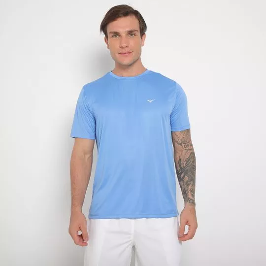 Camiseta Com Logo- Azul Claro