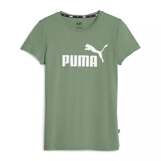 Camiseta Puma®- Verde & Branca