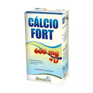 Cálcio Fort 600mg D+<BR>- 60 Comprimidos<BR>- Bionatus