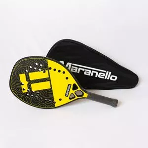 Raquete Para Beach Tennis Kevlar<BR>- Preta & Amarela<BR>- 50x2,2cm<BR>- Maranello