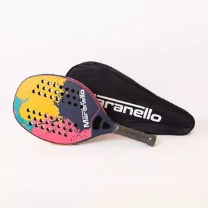 Raquete Para Beach Tennis Full Carbon<BR>- Preta & Amarela<BR>- 50x2,2cm<BR>- Maranello