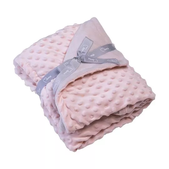 Cobertor Mami Dupla Face- Rosa Claro- 85x110cm