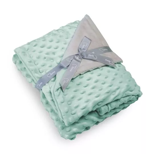Cobertor Mami Dupla Face- Verde Água- 85x110cm