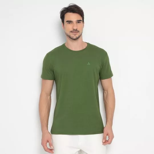 Camiseta Com Logo- Verde