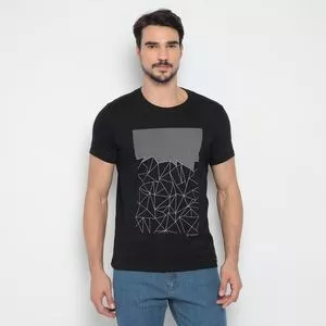 Camiseta Enrico Rossi®<BR>- Preta & Branca