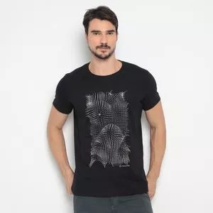 Camiseta Enrico Rossi®<BR>- Preta & Branca